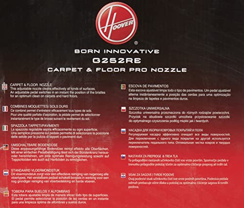 Hoover G252RE Brosse Aspirateur pour Tapis et Sols, en Plastique, Noire, Originale, Professionnelle, Compatible avec les Aspirateurs Traîneau Hoover Synthesis, Reactiv et Space Explorer.