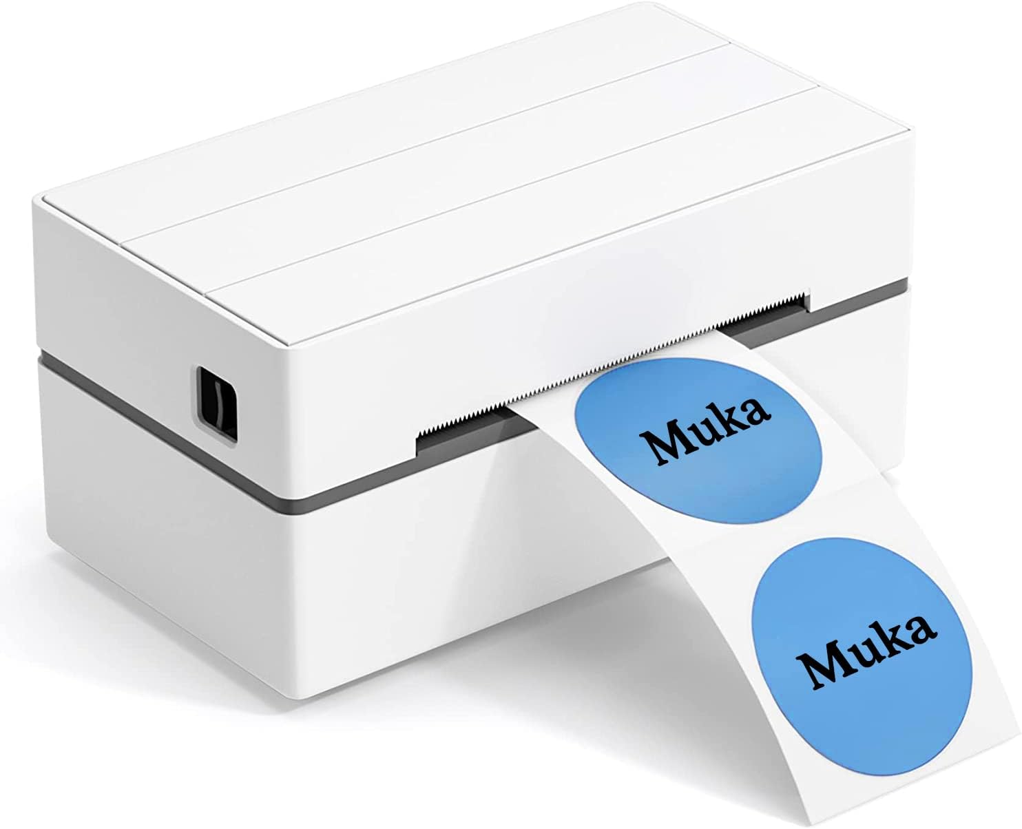 Muka 150 PCS 4" Blue Thermal Labels, Color Coding Dot Label Color Thermal Label for Craft Inventory, Compatible with Thermal Label Printer