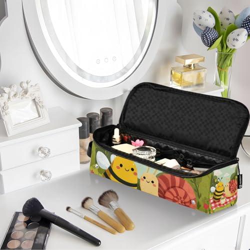 Estuche de viaje 2 en 1 para rizador y plancha con tapete resistente al calor y gran capacidad organizadora para herramientas para el cabello miniatura 7