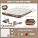 Naturehike Compact King Size Air Mattress with Built-in USB Rechargeable Pump, Inflatable Mattresses, Blow up Mattress Air Bed for Home, Camping, Guests, Travel