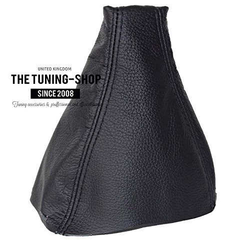 The Tuning-Shop Ltd For Saab 9-3 93 Ss 2003+ Manual Shift Boot Shift Boot Black Italian Leather With Black Stitch #TOP2