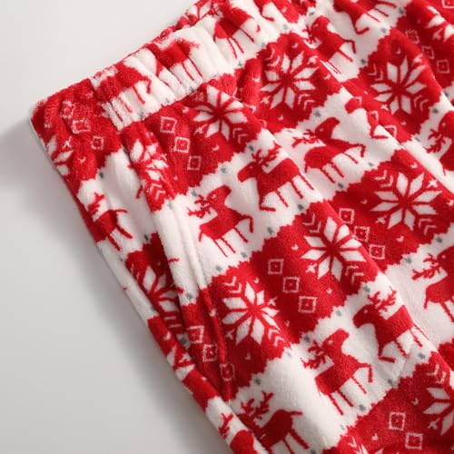 Christmas Pajama Pants Women Flannel Plush Santa Xmas Tree Sleep Pants - image 7