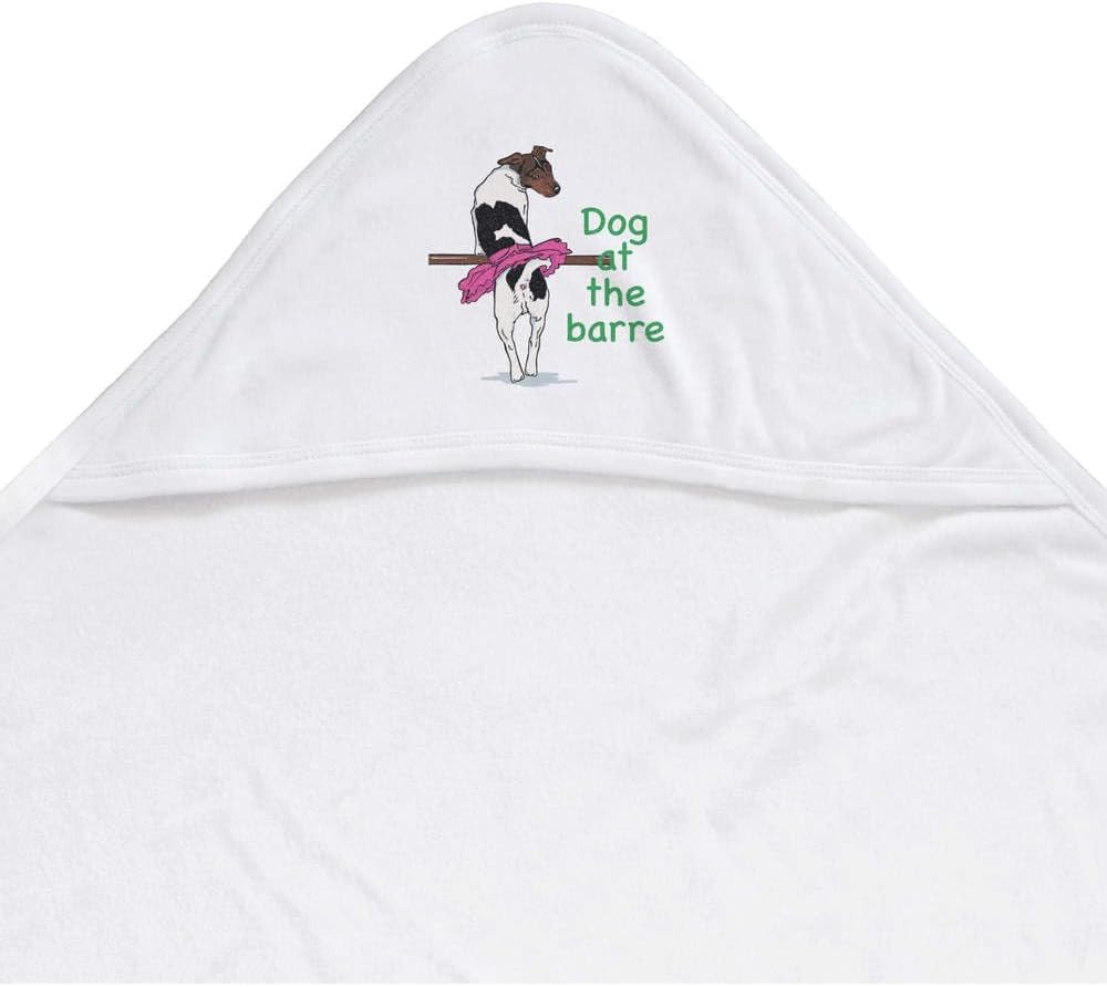 Azeeda 'Dog at The Barre' Baby Hooded Towel (HT00040527)