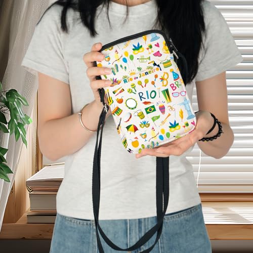 WZMPA Brazil Travel Crossbody Bag Rio De Janeiro Souvenir Gift Vacation Shoulder Bag R-io De Janeiro Trip Merchandise3
