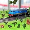 Canlierr 28 Pcs Tiny Model Trees with 40g Faux Green Moss, 0.79-3.15'' Diorama Trees Grass Mini Fake Miniature Trees Diorama Materials Kit for Diorama Box Craft Model Train Fairy Village #5