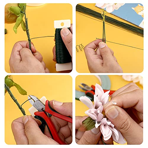 Fadoub Floral Arrangement Kit, Floral Tape And Wire 22 And 26 Gauge, Flower Arrangements Supplies Bouquet Accessories With Wire Cutter And Boutonniere Flower Pin #TOP4
