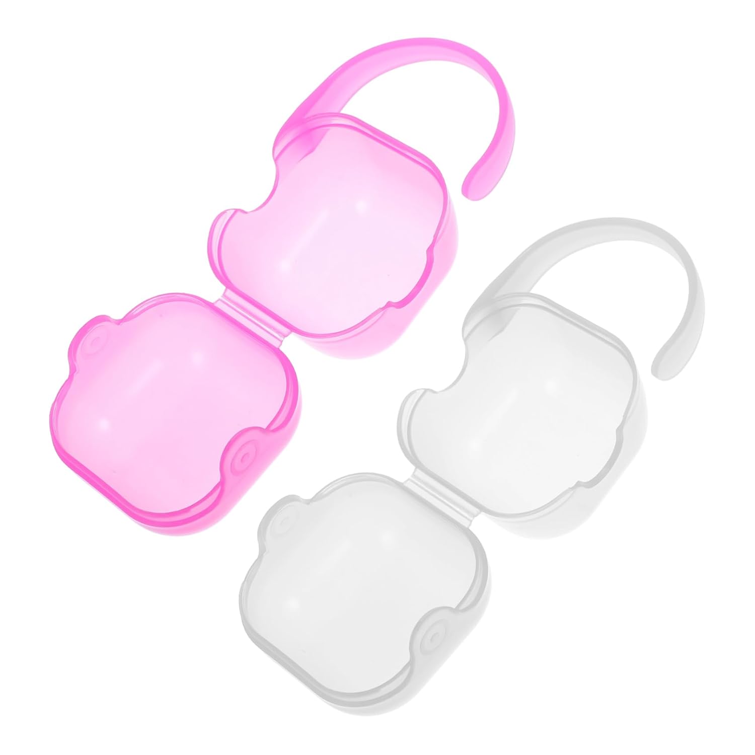 2pcs Portable Pacifier Holder Case Dust Pacifier Storage Box for Travel Compact and Design for Clean Storage