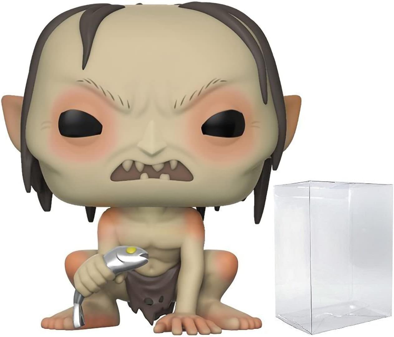 POP Lord of The Rings - Gollum Limited Edition Chase Funko Vinyl Figure (Bundled with Compatible Box Protector Case), Multicolored, 3.75 inches