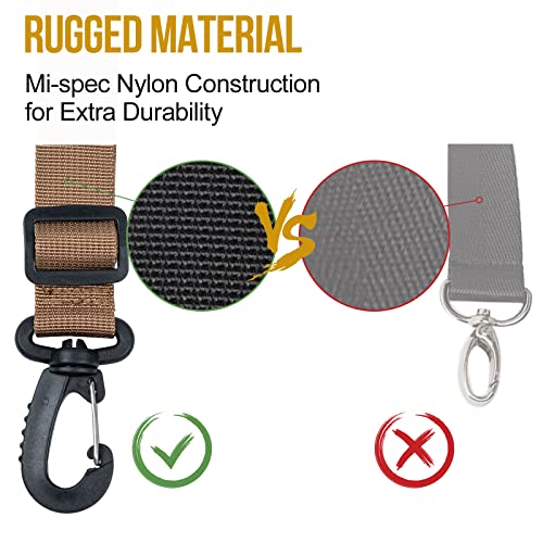 Onetigris Shoulder Straps Replacement Adjustable Strap For Briefcase Laptop Duffle Messenger Gym Bag With Swivel Clips 32"-81.3" (Brown) #TOP3