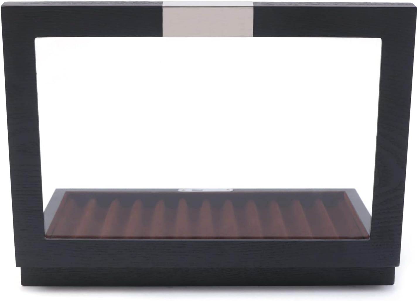 TFCFL Pen Display Box Wooden 12 Slot Pen Storage Organizer Case with a Key Black Fountain Pen Collector Box Christmas Gifts