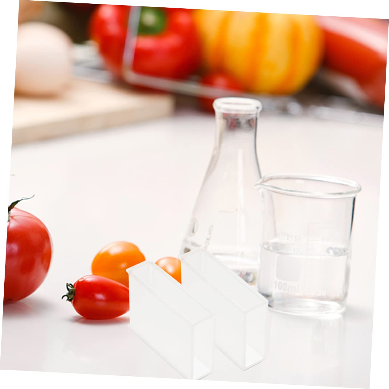 SOLUSTRE 5pezzi Laboratorio Cuvette Da Alta Trasparenza Per Spettrofotometria Compatibile Con Strumenti Di Analisi Per Settori Chimico e Farmaceutico