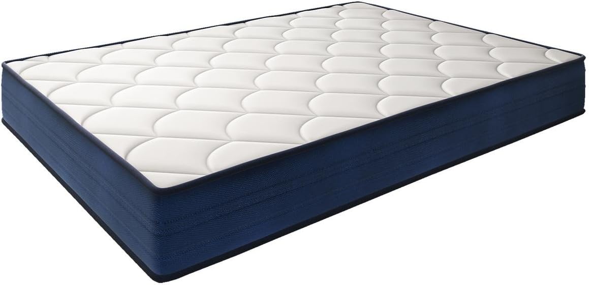 El Almacen del Colchon - Viscoelastic mattress, 'Memory' model, all measurements available, white and blue 120 x 180 x 18 cm white and blue