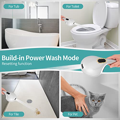 Lanhado Rain Shower Head With Handheld Spray, 7" High Pressure Shower Heads, 10 Mode Handheld Shower Head With Hose & Holder, Build-In Power Wash Mode For Clean Tub & Tile, Waterfall Showerhead #TOP4