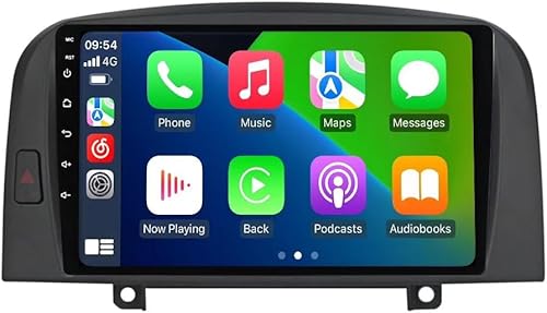 Radio estéreo Android 12 para coche para Hyundai Sonata NF 2004-2008, Biorunn 9 pulgadas GPS inalámbrico con cable Car-Play Android Auto IPS
