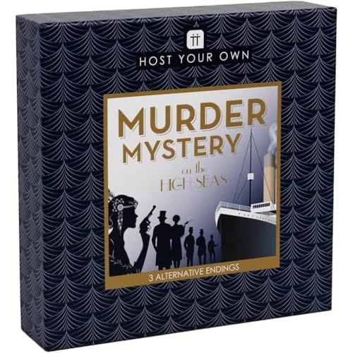 Talking Tables Reusable Murder Mystery Game Death on The Boat, Interactive Family Dinner Party Games Night, Halloween, Christmas Solve The Crime Case, Detective Clues Age 16+, 5-12 Players