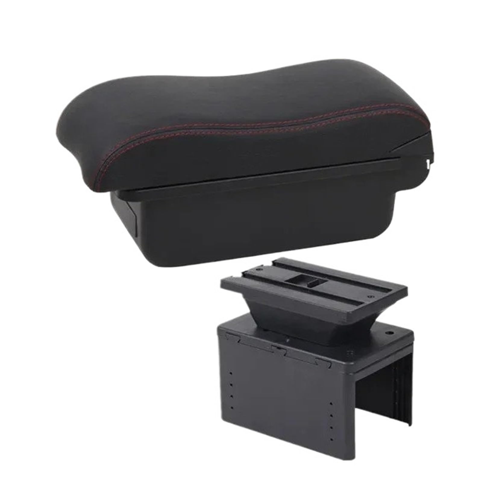 GBGWRMRYX Center Armrest Box For Opel For Zafira B Car Armrest Box Center Storage Box With USB LED Light Interior Parts Arm Rest(A red line No USB)