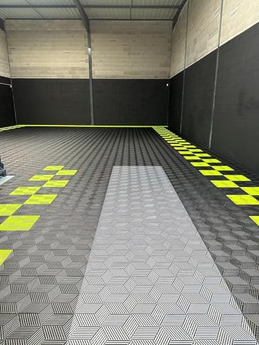 Dalles de sol garage 3D ANC Dalle – Made in France – Clipsables, robustes, ventilées – Couleur GRIS FONCE - 1 carton de 25 dalles