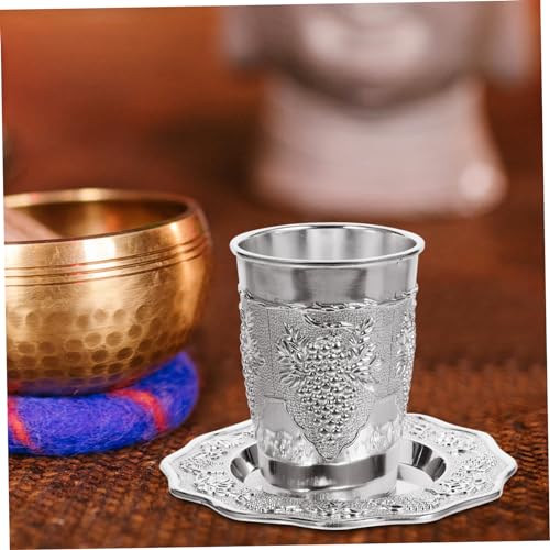 Ensemble de tasses de Shabbat en zinc Cabilock pour bénédiction