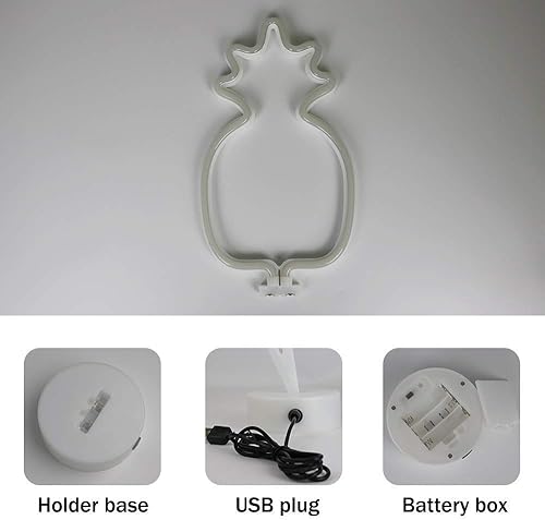 Miniatura 7 de Cartel de neón LED para interior, luz nocturna con base de soporte, funciona con bateríaUSB, luz decorativa de neón