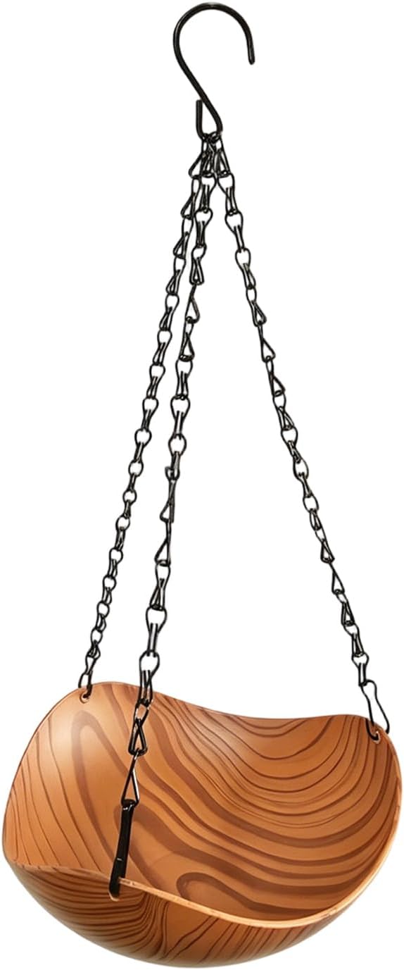 Weather Minimalist Hanging Bird Water Bath with Chain for Backyard Practical Wildlife Feeder Plate Small Bird Bath
