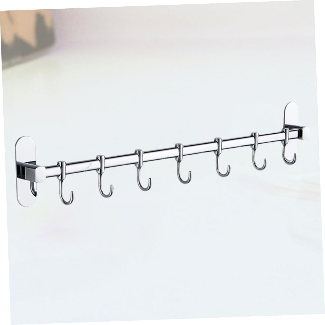 PRETYZOOM Stainless Steel Wall-Mounted Kitchen Storage Rack Hooks Multi-Functional Cutter Organizer No Drill Required Space Saving Hanger for Home and Kitchen