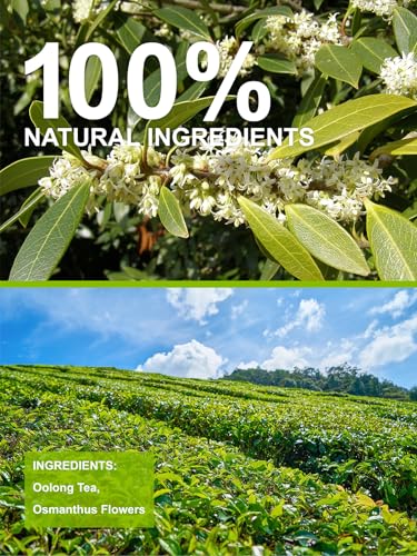 Image of TeeLux Osmanthus Oolong Tea Loose Leaf, Smooth Taste, Floral Aroma, 5.3oz