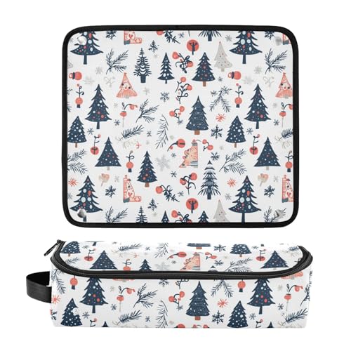 Bolsa de viaje resistente al calor Playful Winter Marble para herramientas de cabello como planchas, rizadores y accesorios, organizador portátil miniatura 3