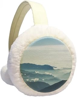 Mountains Sky Sunshine Clouds Nature Winter Ear Warmer Cable Knit Furry Fleece Earmuff Outdoor