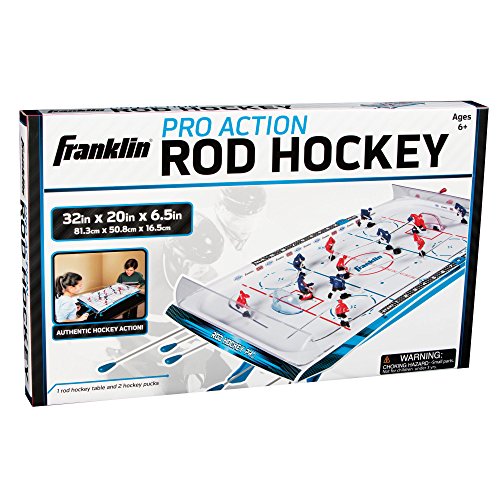 Franklin Sports Tabletop Rod Hockey Game - Gameroom Ice Hockey Table Game For Kids + Adults - Arcade Style Game Board + Mini Hockey Pucks Included #TOP3