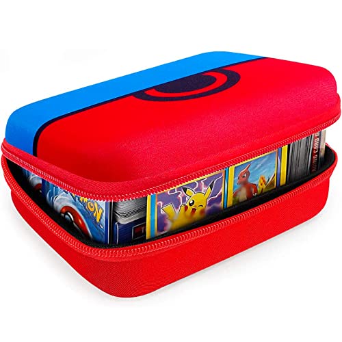 COMECASE Cards Holder Compatible with PM TCG Cards, Card Game Case Storage Holds Up to 400 Cards. Removable Divider and Hand Strap Offered - Carton