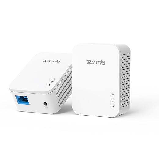 Tenda AV1000 1-Port Gigabit Powerline Adapter, Up to 1000Mbps (PH3),White