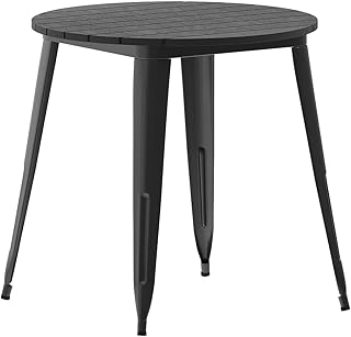 14 Walkout Basement Patio Ideas Under the Deck 6 Flash Furniture Declan Commercial Outdoor Dining Table, All Weather Poly...