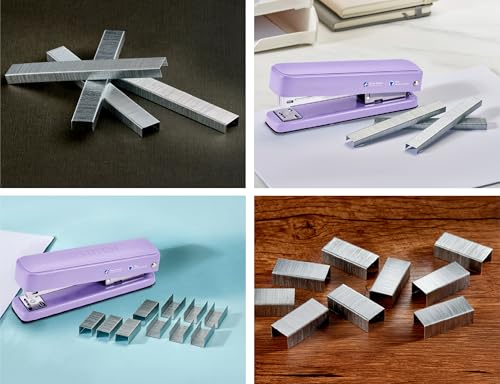 Bostitch Titan Heavy Duty Metal Stapler, 50 Sheet Capacity with 1250 Staples and Ergonomic Staple Remover, Jam Free Stapling, Full Strip Stapler for Desk, Office and Classroom, Purple