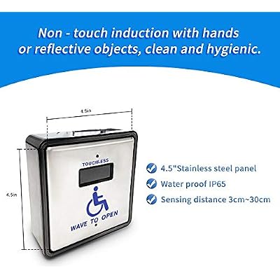 Touchless Wave Handicap Sensor Switch, no-Contact Hand Sensor Infrared Switch (513N Wired)
