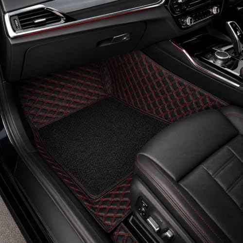 Image of 7D Car Floor Mat for Skoda Kushaq 2026 | Black Red