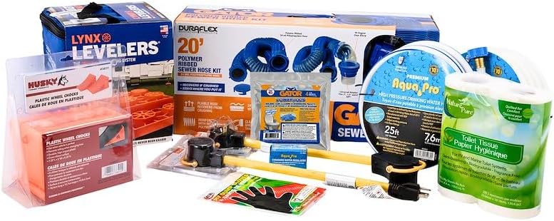 Aquapro Signature RV Start Up Kit 27590, for Motorhomes and Travel Trailers, Contains 10 Essential Hookup and Setup Products to Get Started