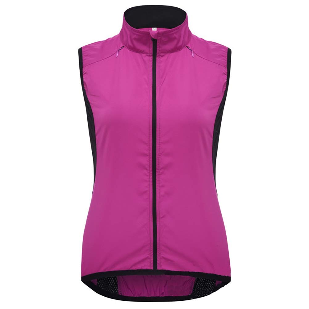 Gilet Cyclisme Femmes Réfléchissant Poids Léger Étanche sans Manches pour Cyclisme Course Pied Respirant (S-XL) Purple M