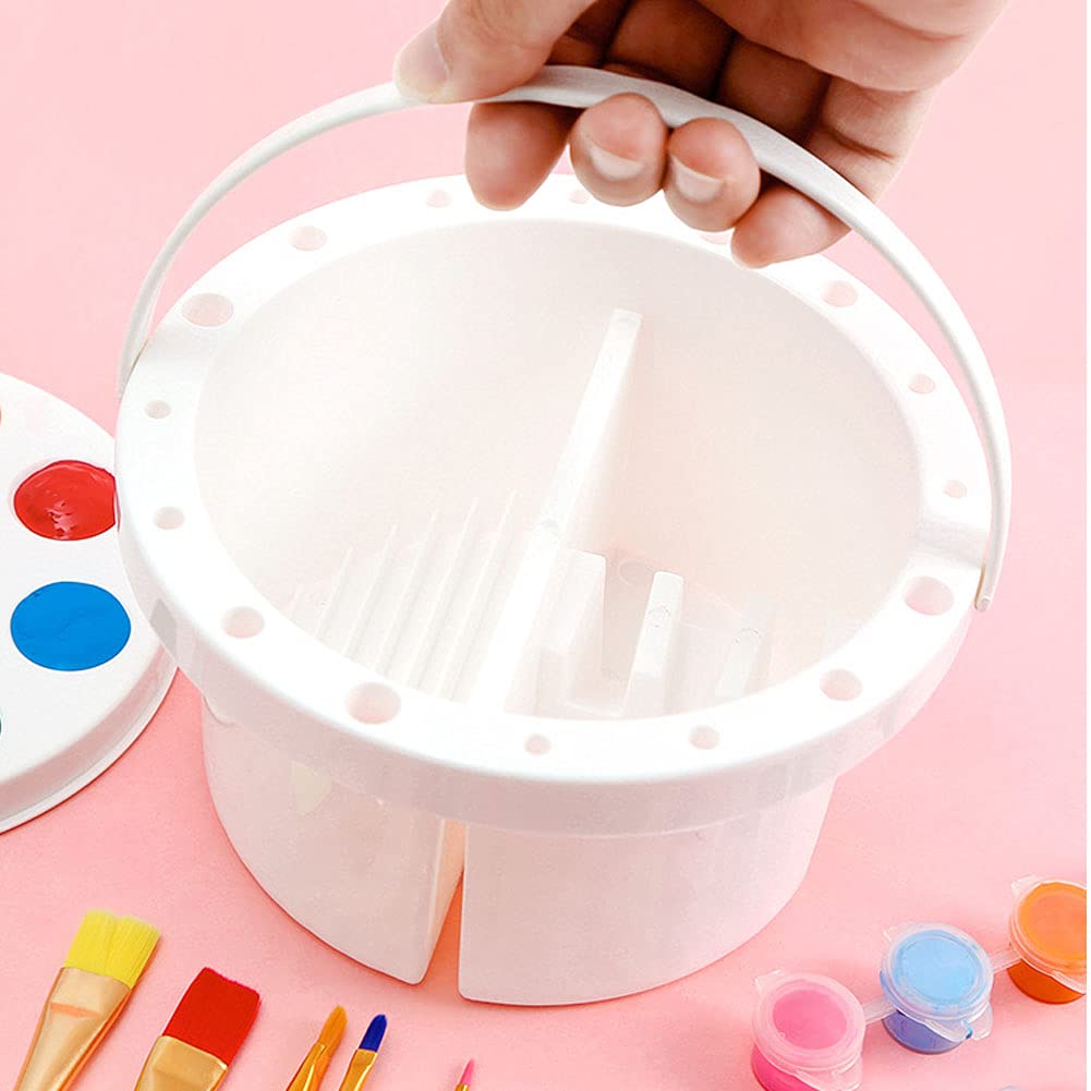 KALLORY 5pcs Pencil Holder Paint Brush Bucket Paint Brush Tub Paint