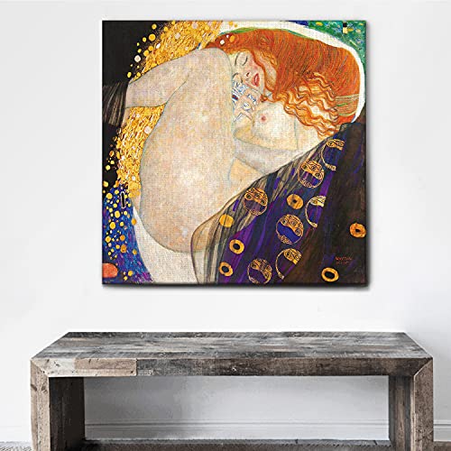 Giallobus - Schilderijen - Gustav Klimt - Danae - Canvasdoek - 100x100 - Klaar om op te hangen - Moderne schilderijen… - Afbeelding 5
