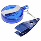 Fly Fishing Nippers Line Cutter Clipper Tie Fast Nail Knot Tying Tool with Fishing Zinger Retractor Snips Tools Kit, blue