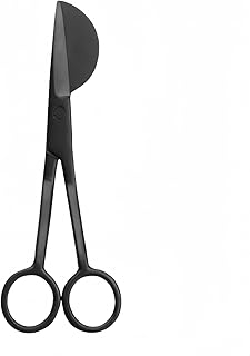 6″ Duckbill Shears – Premium Stainless Steel Curved Scissors for Carpet Pile, Embroidery, Fabric & Applique – Double Bent Offset Handle for Precision Cutting (Black)