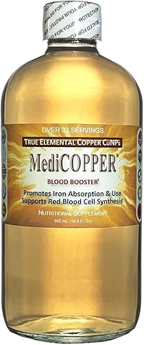 Miniatura 2 de MediCOPPER - Suplemento dietético de cobre coloidal verdadero - 16.9fl oz (16.9 fl oz) en botella de vidrio transparente