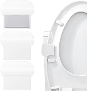 3Pcs Self Adhesive Toilet Lid Lifter, Toilet Seat Lifter Tabs, Avoid Touching Toilet Seat Lifters Handle for Office, Home Bathroom, Hotel, School (White)