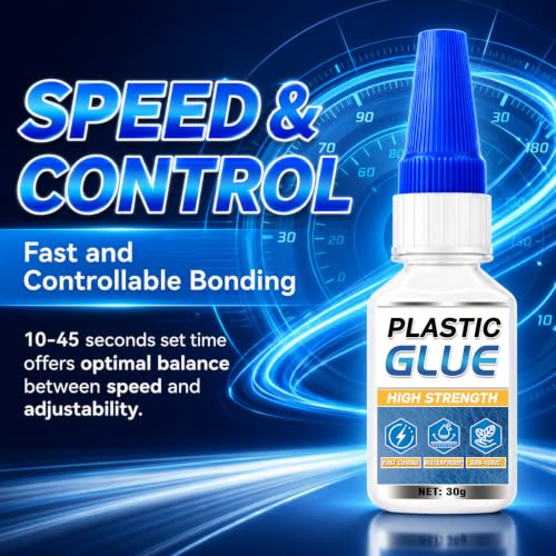 Image of Plastic Glue for Models & Miniatures, 30g Instant CA Adhesive with Precision Applicator, Strong Model Glue for PLA, ABS, PVC, Acrylic & 3D Print Repairs