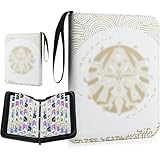 RHOTALL 300 Pockets Cards Binder Holder Compatible with Zelda Tears of the Kingdom Mini Amiibo Cards,with Animal Crossing Mini Cards,Trading Album Display Holder for Amiibo Cards,Game Cards, SD Cards