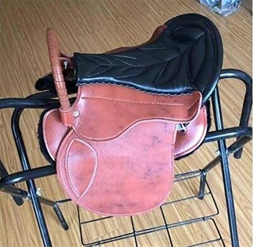 LSB-CHUNJIE3, 1 Sattelset, komplett, Harnseil, Rindsleder, neuer Sattel, Pferdezubehör, Reitzubehör (Farbe: Weiß)