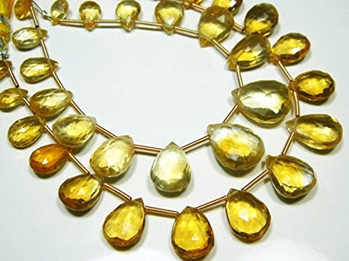 Citrine Faceted Pear pierres naturelles de qualité AA pour création de bijoux d'exception