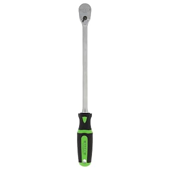 VIM Tools 90T Ratchet - 1/4in Drive with Reversible Flex Head Ratchet Design and Ergonomic Handle for Automotive Uses