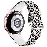 【Schnallendesign】 Das Blumenarmband ist mit einer Edelstahlschnalle ausgestattet, die einfach zu installieren und das Loch anzupassen ist und Ihr Smartwatch-Armband sicher an Ort und Stelle hält