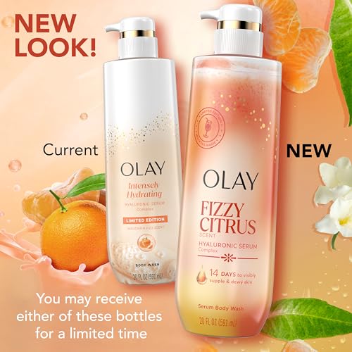Olay Body Wash for Women, Intensely Hydrating, Pro-Hyaluronic Acid Serum Complex, Renews Moisture, Vitamin B3 Lameller Technology, For All Skin Types, Fizzy Citrus Scent, 20 fl oz - image 8